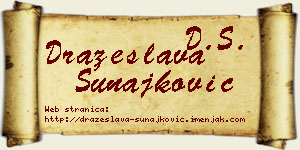 Dražeslava Sunajković vizit kartica